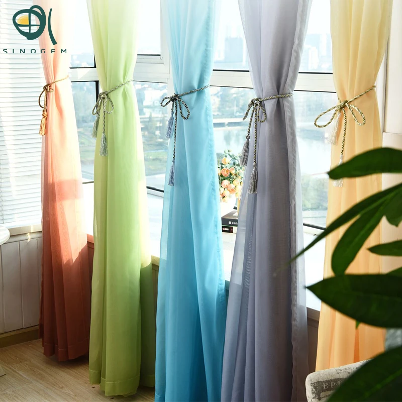 Sinogem тюлевые шторы для гостиной домашний текстиль детские украшения спальни