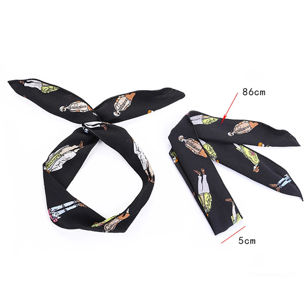 

2019 Fashion 8pcs Women Cute Plaid Stripe Rabbit Ear Ribbon Headwear Hairband Scarf Headband Girls Hair Band Hair Accessories