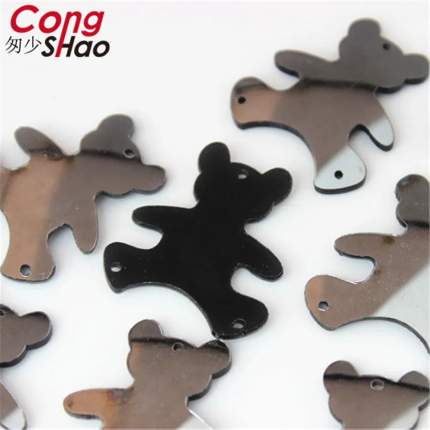 Cong Shao 28*31 мм 30 шт. пистолет черный Миро Cubs акриловое шитье стразы с отверстиями