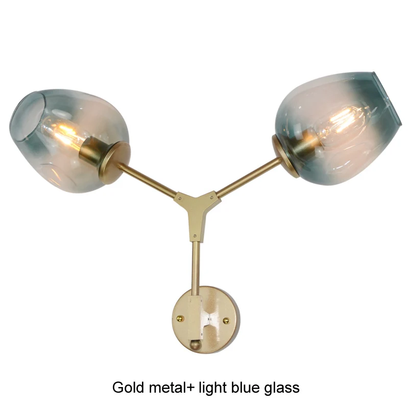 Простой креативный 2 головки промышленный ресторан стеклянный настенный