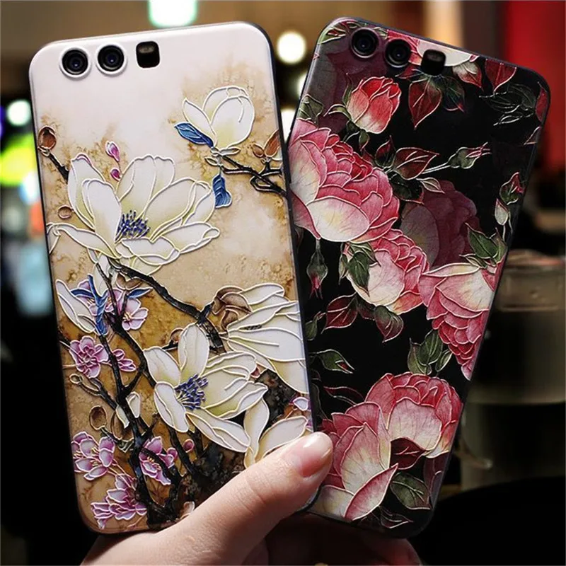 Чехол BONVAN с рельефным цветком для Huawei Honor 9 Lite мягкий силиконовый чехол 8 Pro P8 P9 2017 P10