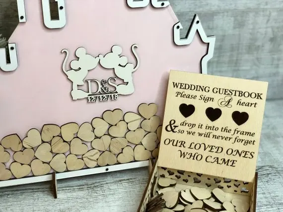 Персонализированная Коробка для влюбленных пар Свадебная Гостевая книга