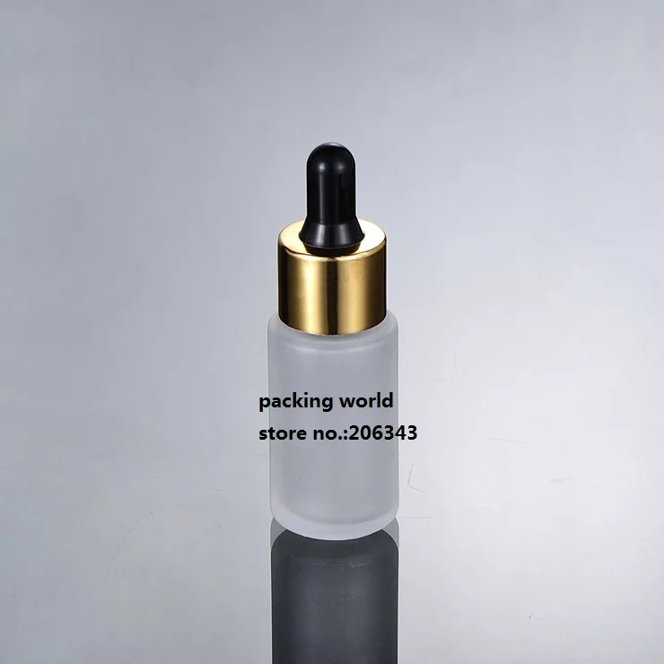 20 мл матовая стеклянная бутылка с алюминиевым ошейником капельница для