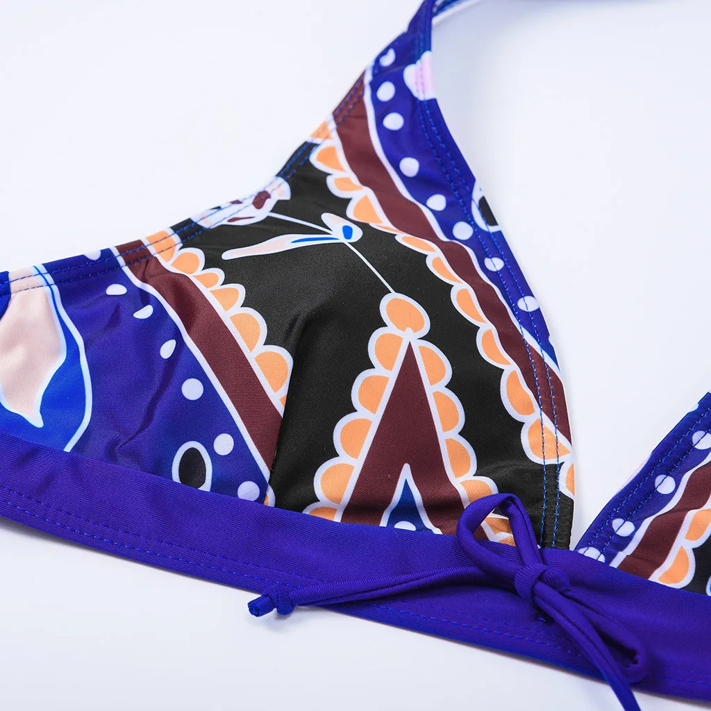 Tankini Sets Fashion Women Plus size Swimwear Patchwor Printed Push-Up Bikini Beachwear Swimsuit maillot de bain femme 2019 | Спорт и
