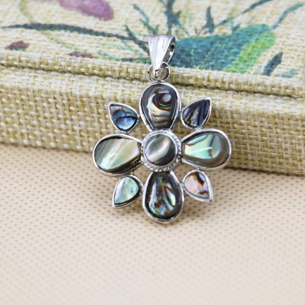 28 мм горячая Распродажа преобладающая бижутерия с цветочным дизайном Абалон