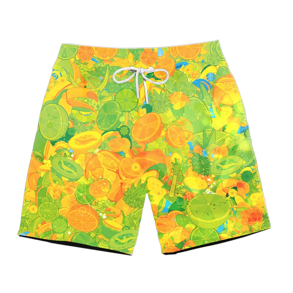 2019 летние 3D шорты с фруктовым принтом Мужские Компрессионные модные уличные