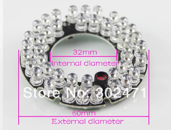 42 светодиодный 5 мм инфракрассветодиодный светодиодная плата для камеры лампа 45