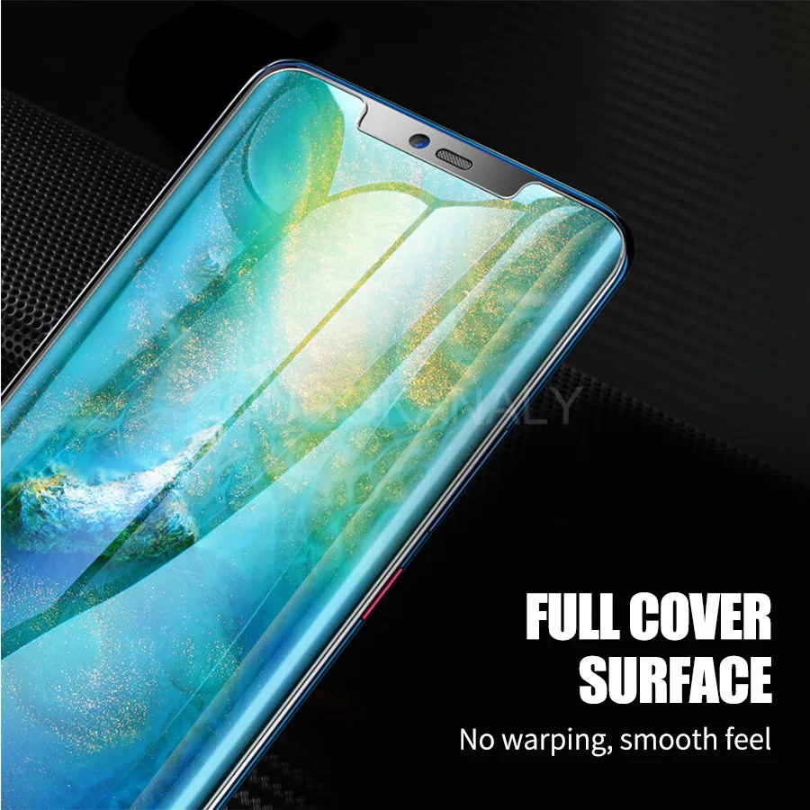 УФ жидкое 3D изогнутое полное Клей закаленное стекло для HUAWEI P30 P20 mate 20 Lite Pro Защитная пленка для полного покрытия