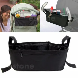 1 Pc Pram Stroller Drink Parent Tray Organizer Double Cup Holder Console Phone Jogger New For Baby in India