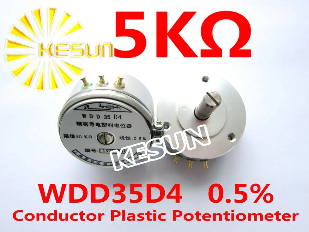 WDD35D4 WDD35D-4 0.5% 1K 2K 5K 10K OHM 2W Condutive Plastic Potentiometer x 5PCS