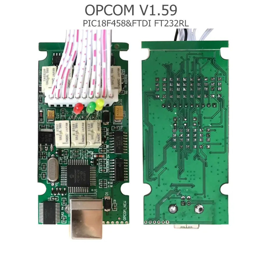 V1.59 Встроенное программное обеспечение V1.99 OPCOM V1.99/1,95/1,78/1,70/1,65/1,59 для Opel OBD2 OP COM/OP COM OPCOM диагностический инструмент с PIC18F458 чип - Цвет: V1.59