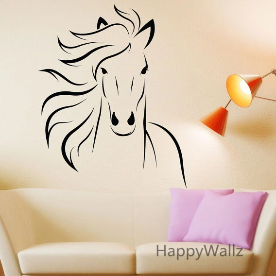 

Horse Wall Stickers Modern Horse Wall Decal DIY Decorative Wall Decors Modern Horse Wallpaper Easy Wall Art A20