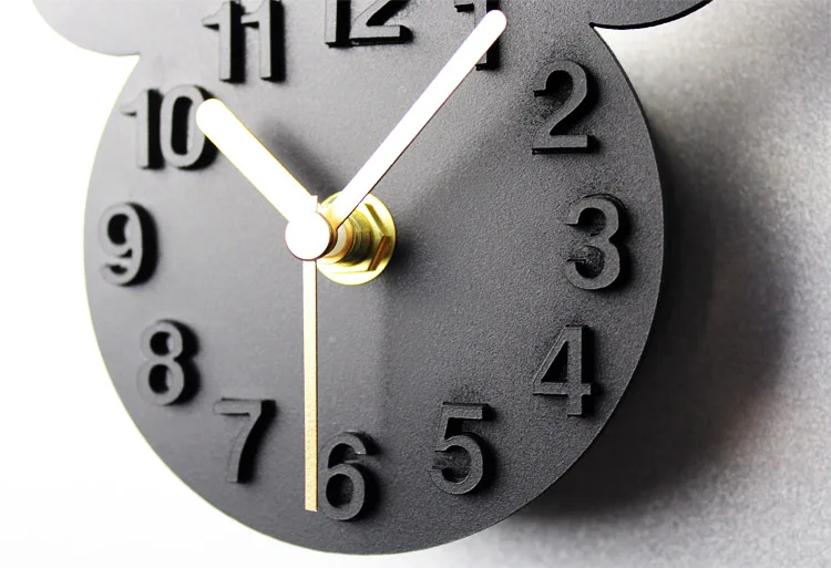 Современный дизайнер Микки Мышь 3D настенные часы пустой магнит на холодильник