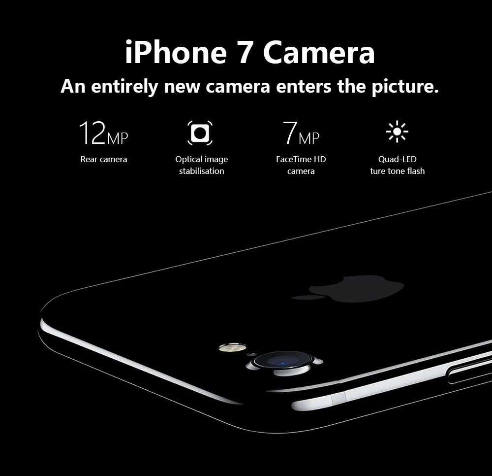 Разблокированный Apple iphone 7 IOS 2 Гб Оперативная память 32/128 ГБ/256 ГБ Встроенная память LTE 12.0MP Камера Quad-Core отпечатков пальцев Оригинальные Сотовые телефоны iphone 7
