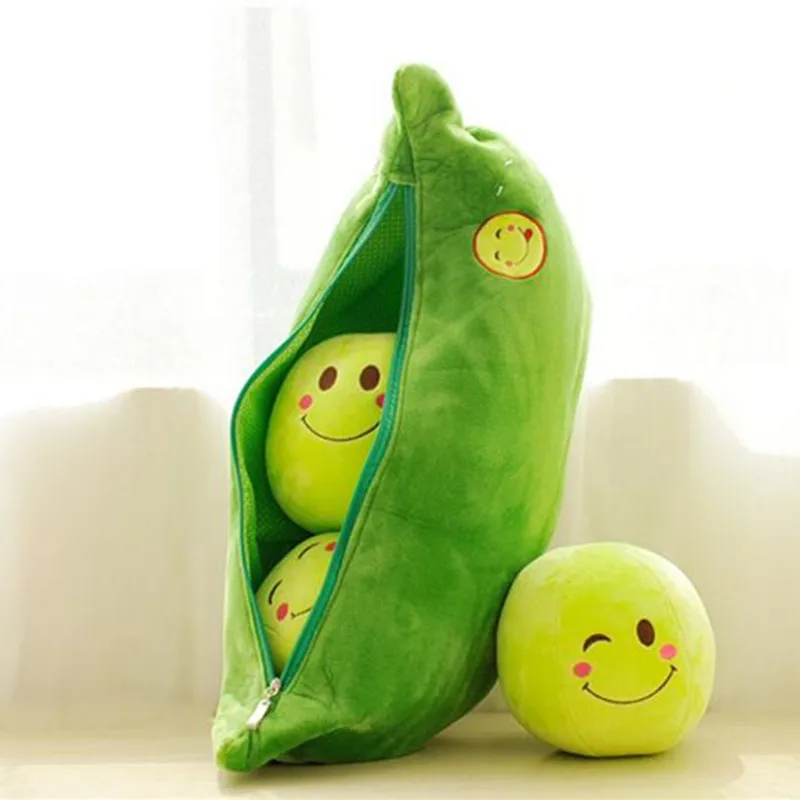 Creative Smile Bean Pea Pod Pillow Cute Bed Sleeping Plush Stuffed Toy Doll Kids Baby Birthday Gift CSY0917 T830P30 | Дом и сад