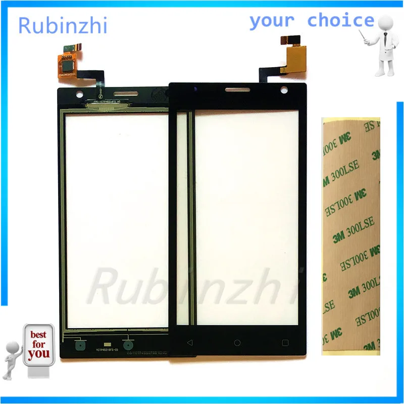 RUBINZHI сенсорная панель для телефона стекло для Prestigio Wize O3 psp 3458 psp 3458 DUO сенсорный экран дигитайзер сенсор сенсорный экран+ лента