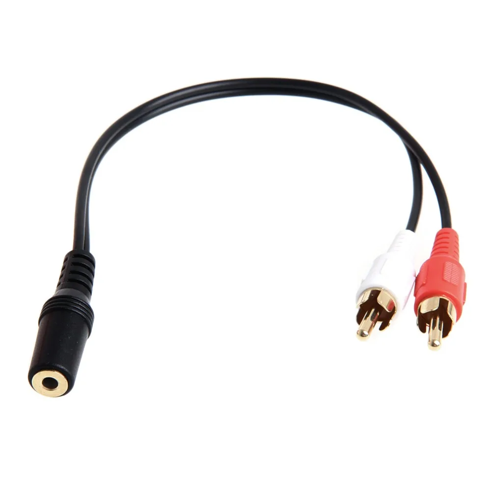 3 5 мм стерео гнездо на 2 штекера RCA аудио Y Spliter Кабель преобразования|3.5mm stereo female