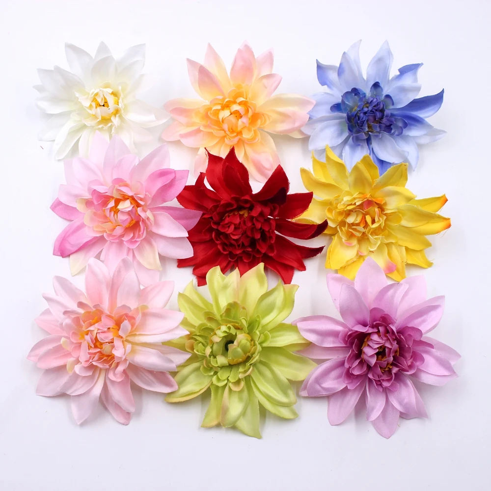 Wholesale 50pcs 10cm Silk Peony Handmade Artificial Flowers For Wedding Decoration DIY Floral Craft Scrapbooking Dahlia | Дом и сад
