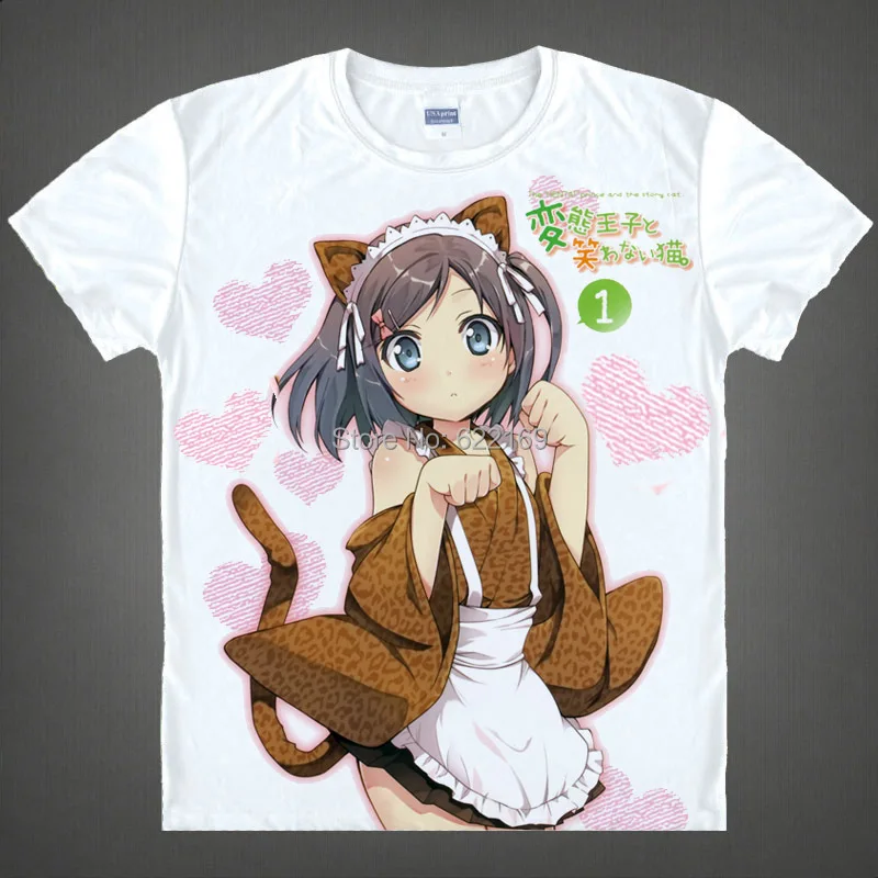 Хентай принц Стоуни Кот Azusa Azuki футболка Костюмы для косплея Для мужчин из