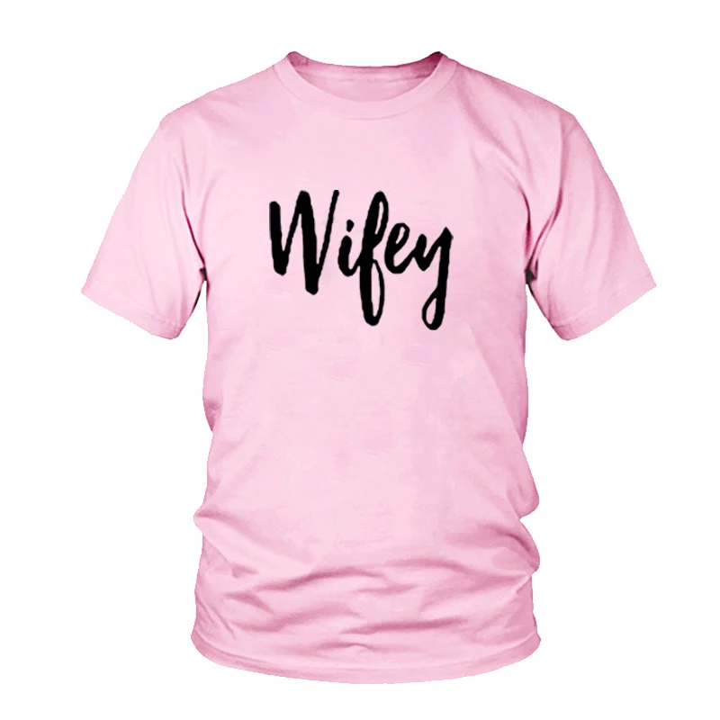 Hubby и футболка для жены, парные футболки hubby& wifey, подходящие футболки, лучший подарок, парная футболка, Подарок на годовщину, футболки - Цвет: Pink women