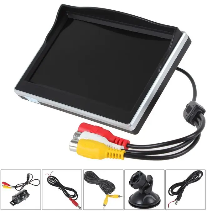 XYCING 5 дюймов TFT LCD цветной монитор автомобильный заднего вида цифровой HD экран от