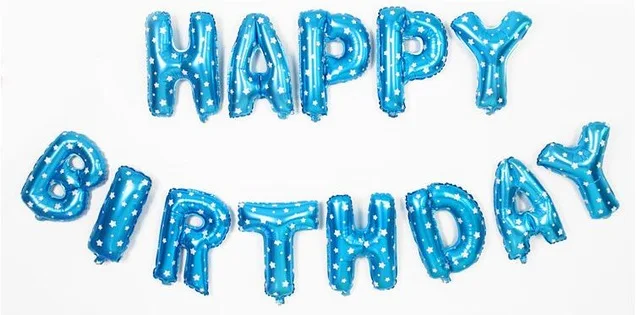 HBD Blue Dot STARLZMU 13 шт с днем рождения воздушные шары День рождения украшения для взрослых буквы воздушные шары anniversaire гелиевый воздушный шар из фольги - Цвет: HBD Blue Dot