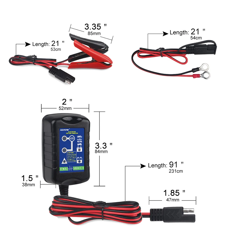 12 В 6 А свинцово Кислотное зарядное устройство для мотоцикла лодки автомобиля AGM