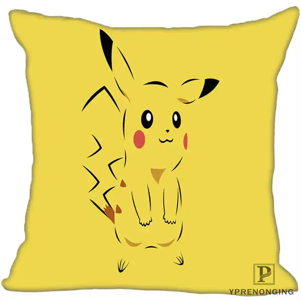Square Pillowcases Декоративная Наволочка на заказ с изображением покемона Пикачу, квадратная Наволочка на молнии, 35X35,40x40,45x45 см(одна сторона), 180527-21-13 - Цвет: Square Pillowcases