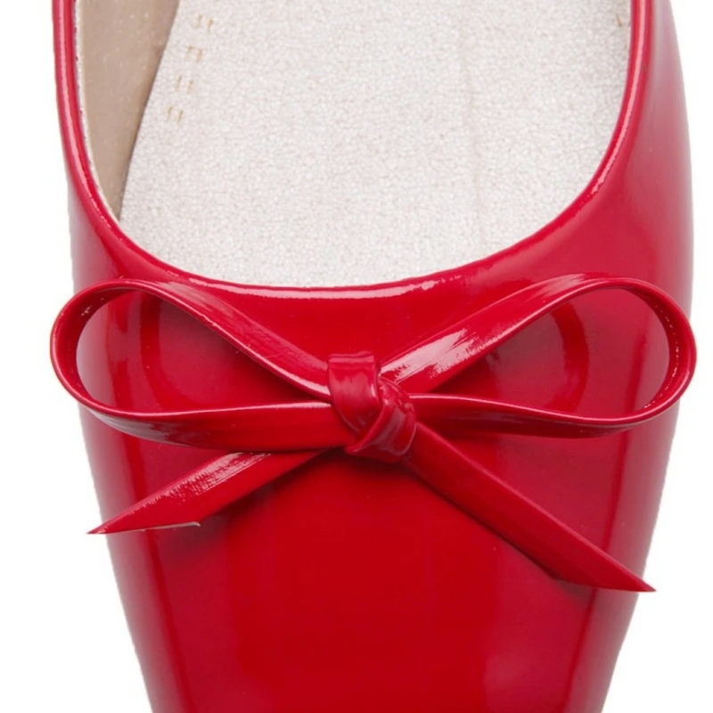 Женские лакированные балетки SJJH удобная обувь на плоской подошве с квадратным