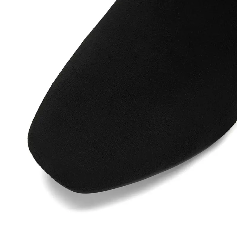 ALLBITEFO crystal heel genuine leather sexy high heels women boots china Embroidery winter snow boots over the knee high boots