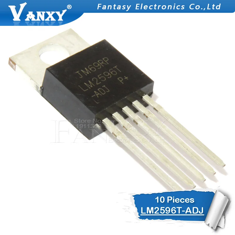 10pcs LM2596T-ADJ LM2596T LM2596 2596T-ADJ Power Converter IC TO-220 | Электронные компоненты и принадлежности