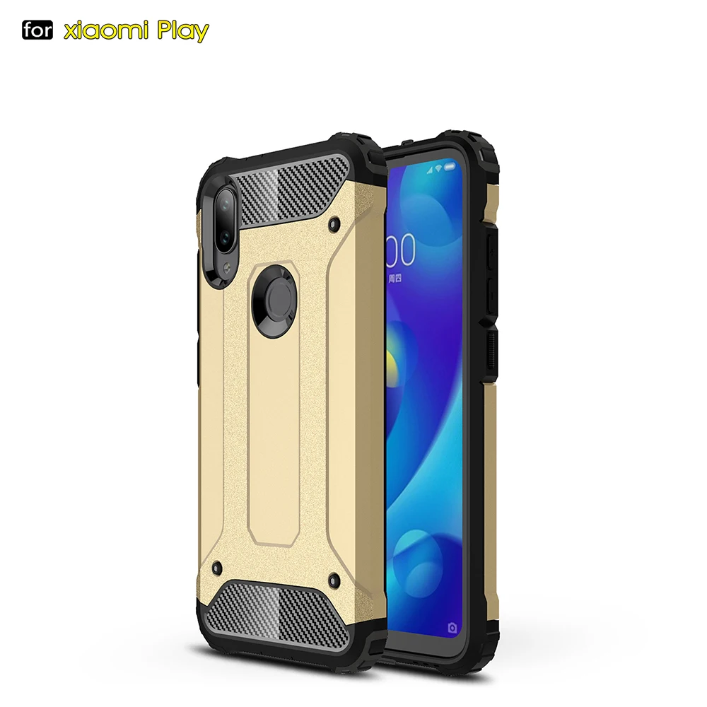 ZGAR чехол для Xiaomi mi играть мягкий силиконовый Жесткий Пластик 2 в 1 Celualr