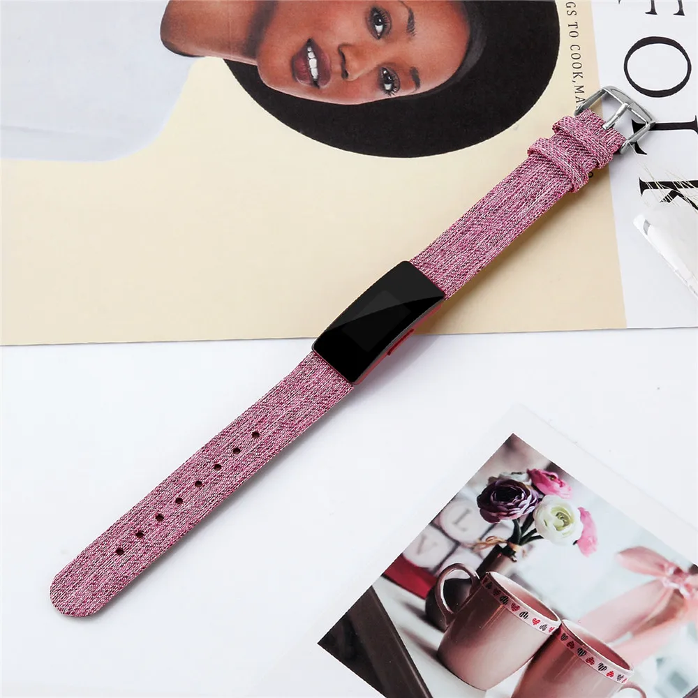 Холщовый кожаный ремешок для Fitbit Inspire/Inspire HR Smartwatch Замена нейлоновая плетеная ткань ремешок для часов браслет