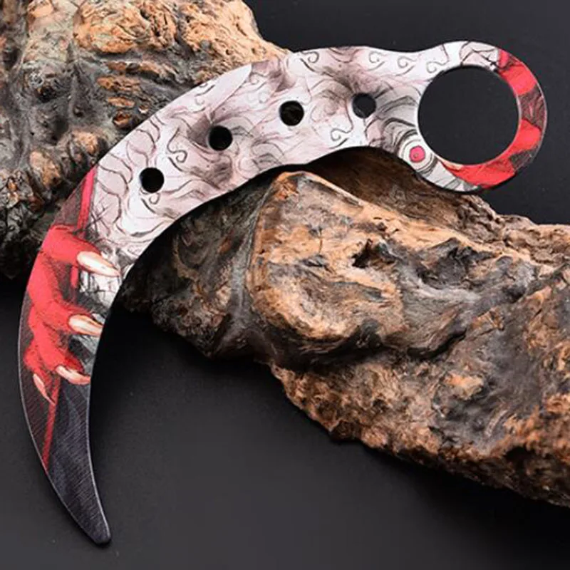 ToughKeng небольшой практика Karambit ножи для шашлыков 420 сталь коррозионной стойкости