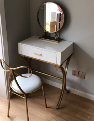 Dresser 60cm Set B Модный комод Луи, включающий стул, стол, зеркало, современный простой мини-комод в скандинавском стиле, простой экономичный столик для макияжа в спальню - Цвет: Dresser 60cm Set B
