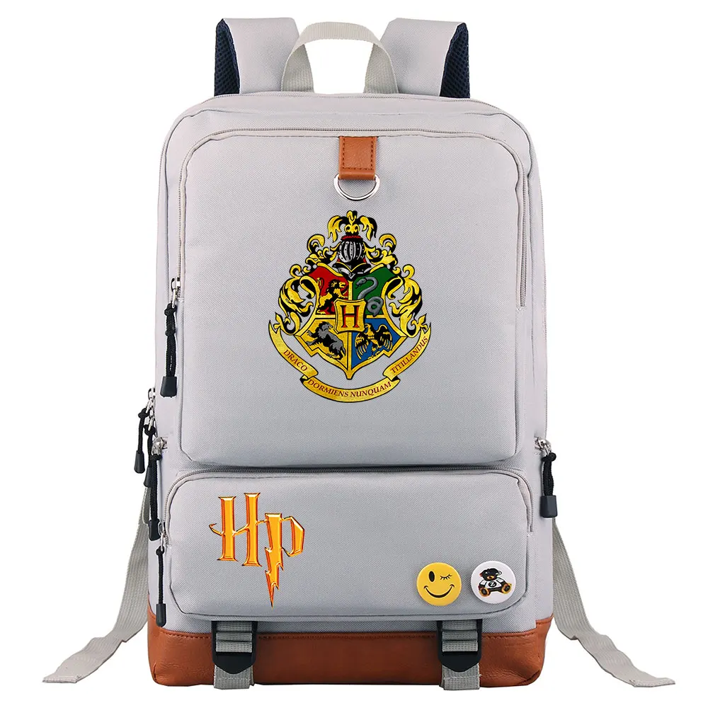12 Волшебный Хогвартс hp Письмо значок Гриффиндор мальчик девочка школьная сумка женский рюкзак подростковый лоскутный холст мужской студенческий рюкзак - Цвет: 12