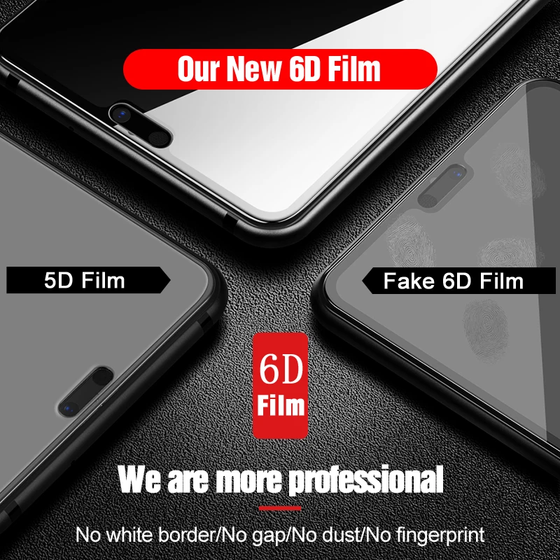 Защитное стекло VPOWER p20 pro закаленное 9h для huawei 6D 5D полная защита экрана|Защитные