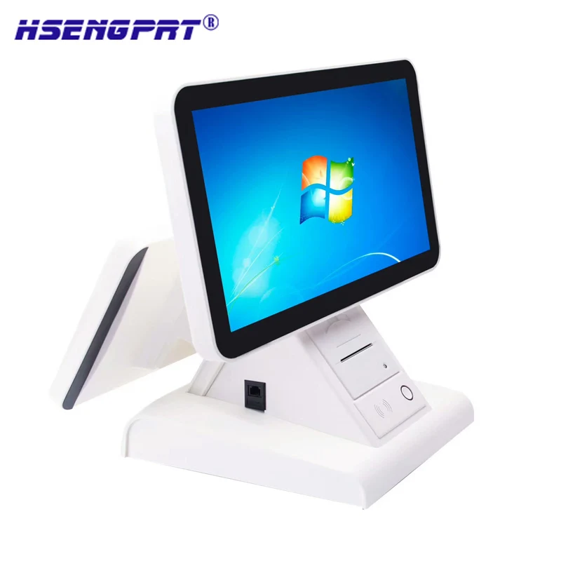 Двухэкранный 15 дюймовый сенсорный Pos принтер с системой Windows встроенный 2
