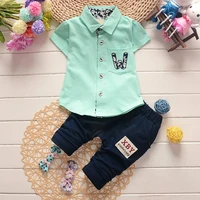2pcs baby boys clothing set infant summer clothes for boy child cotton outfits children suit kids casual tracksuit 4 years shirt