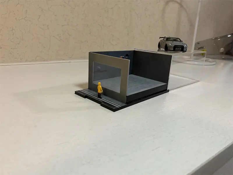 1: 64 масштаб Diorama «Мечта маленького мальчика» окно мальчик мини-подарок украшение автомобиля модель сцены пыли дисплей коробка