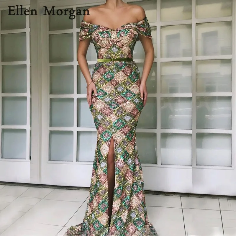 Вечерние платья с юбкой-годе из Саудовской Аравии 2019 Дубай Кафтан блестящая