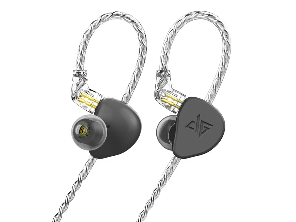 Rock Black Auglamour F300 Динамический драйвер 2pin 0,78 мм съемные HiFi наушники-вкладыши - Цвет: Rock Black