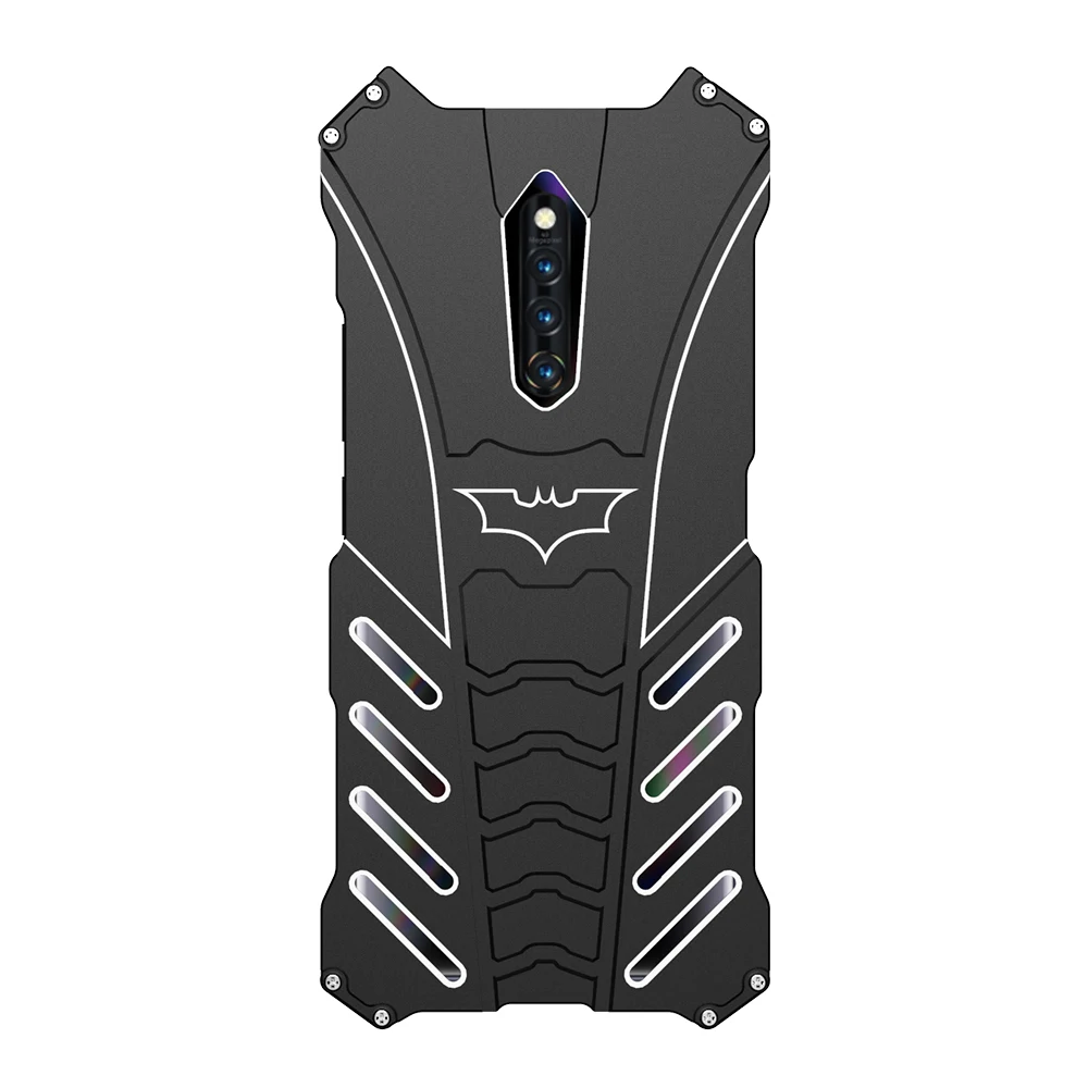 R-JUST ЧЕХОЛ ДЛЯ VIVO X27 IQOO BATMAN Luxury Doom Heavy Duty Armor металлические алюминиевые чехлы для