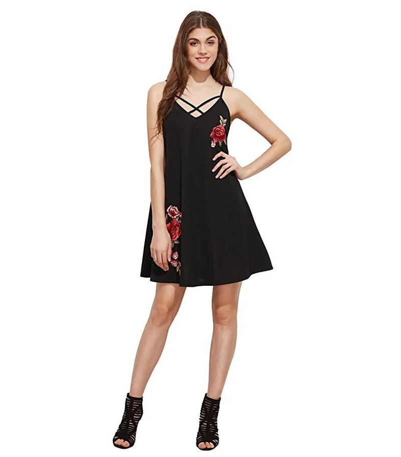 Женское платье-трапеция с V-образным вырезом открытой спиной и принтом | Женская