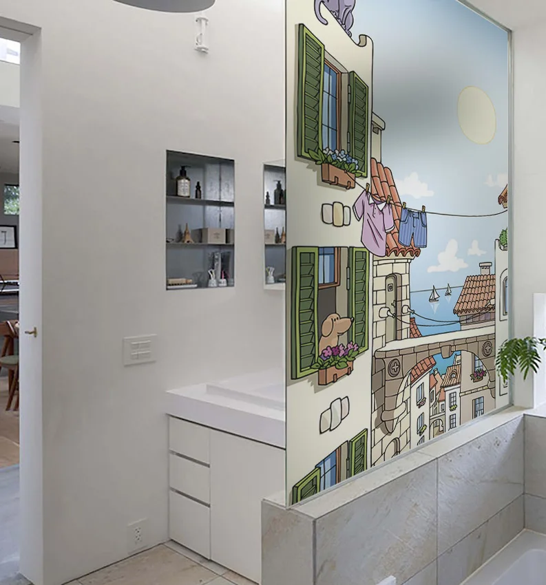 Индивидуальные Размеры Windows Стекло пленки дверные наклейки рюкзак для садика