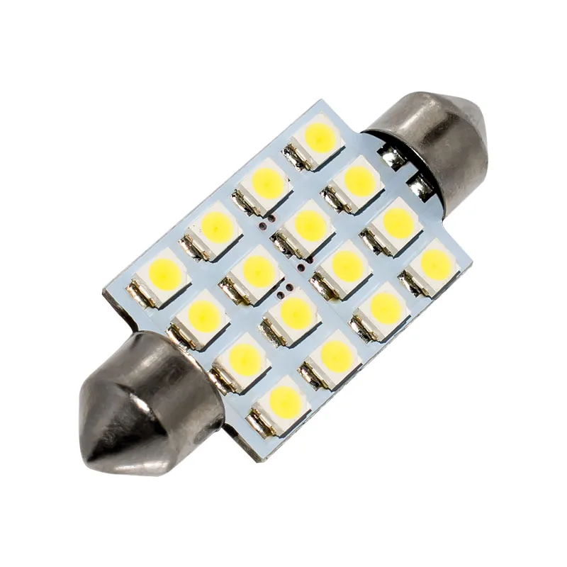 2 шт. 42 мм C5W C10W SV8.5 Festoon 16 led 3528 smd Автомобильный номерной знак свет авто корпус