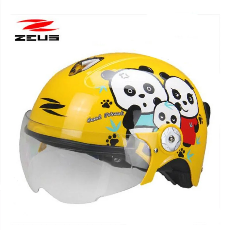 

2019 New ZEUS Child Motorcycle Helmet ZS-108ME Kids Safety Cap Children Motorbike Helmets Made of ABS W PC Lens Visor size S M