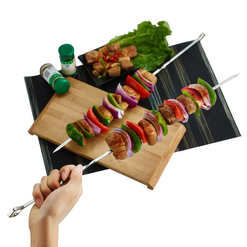 21 5 ''барбекю шашлык Нержавеющая сталь барбекю палочки гриль кабоб из металла