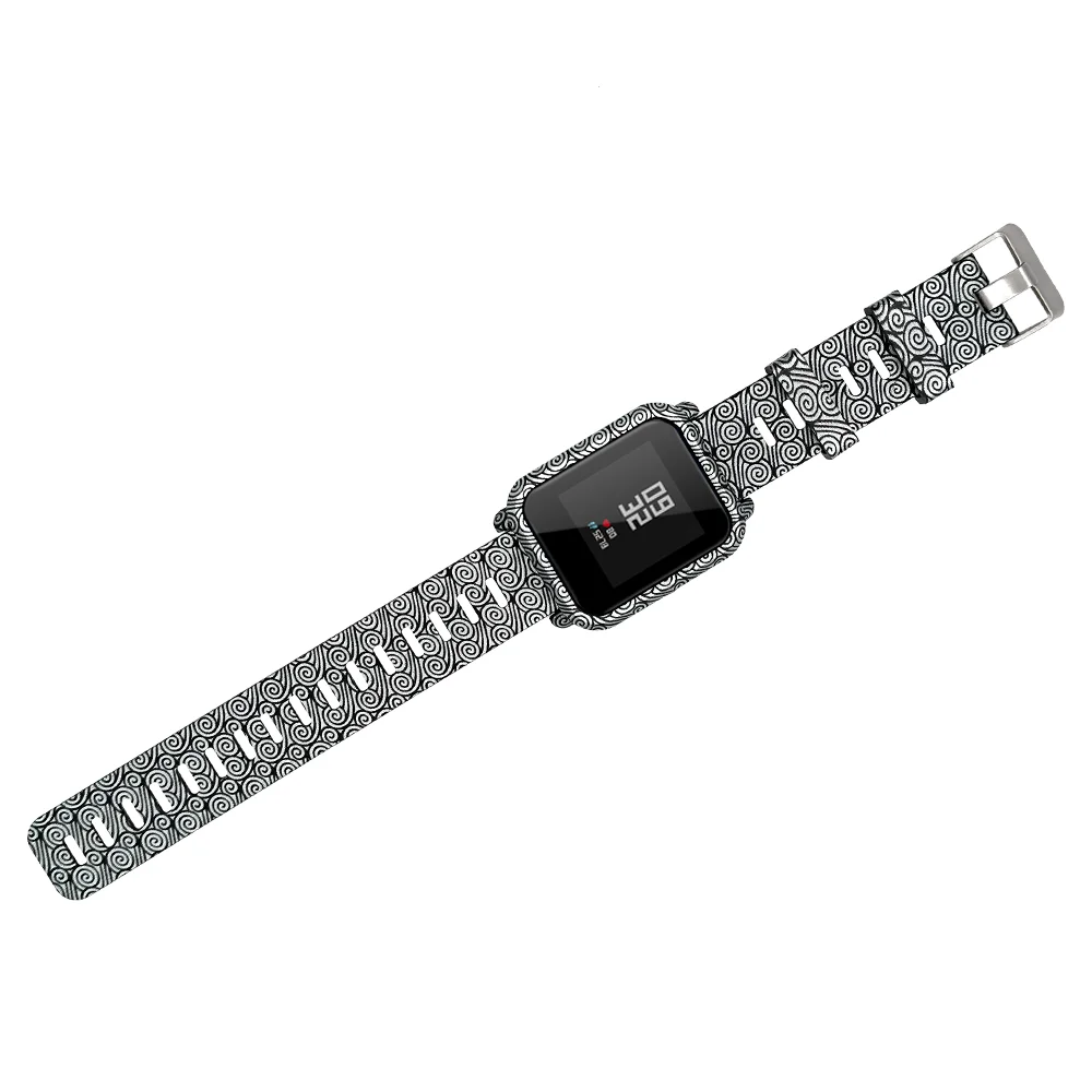 FIFATA 20 мм Цветной силиконовый ремешок для часов для Xiaomi Huami Amazfit Bip Youth/huawei Watch2 чехол для часов+ ремешок для 20 мм
