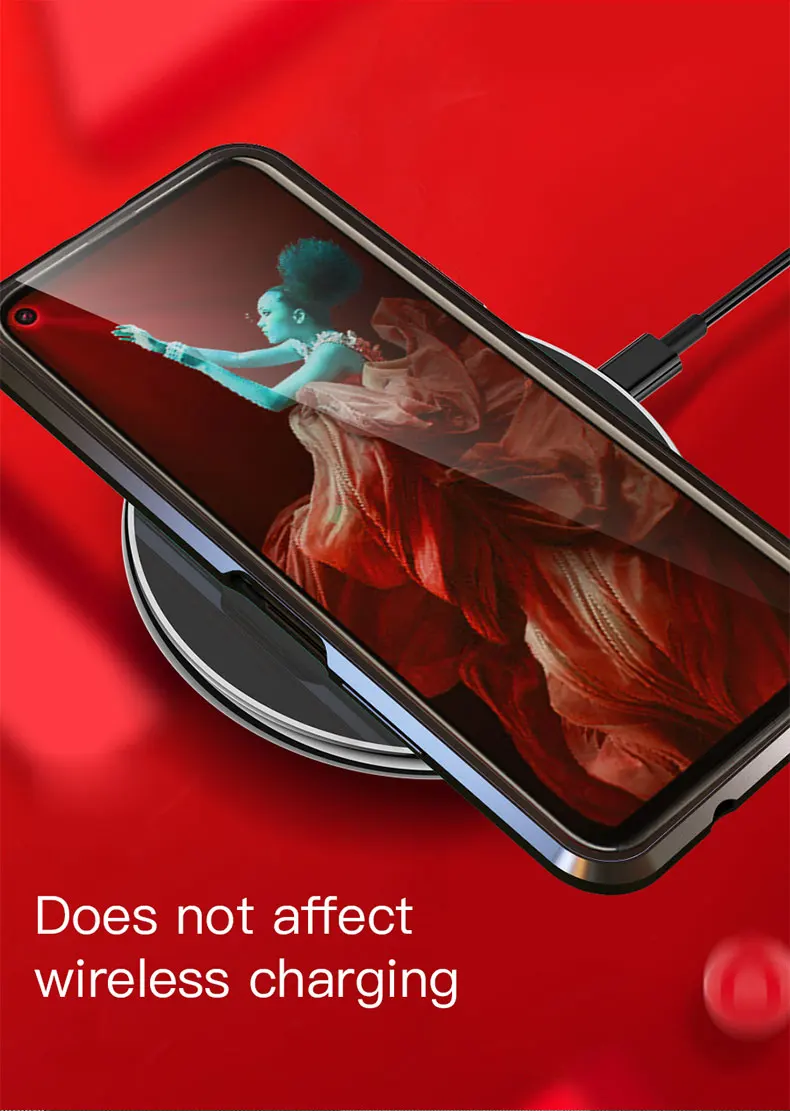 AmzBoon 360 двусторонний Полный Магнитный чехол для huawei Honor 20 Pro, передний задний стеклянный чехол, чехол для huawei Honor 20i, Магнитный чехол